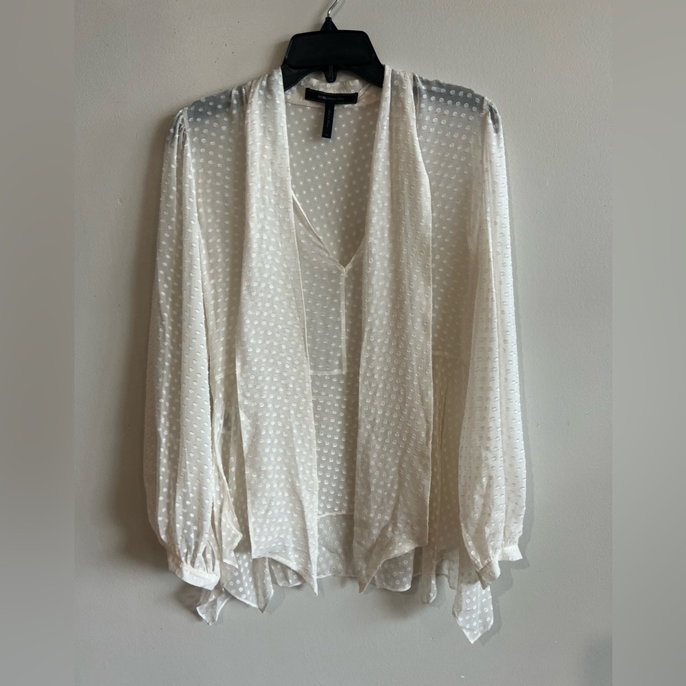 BCBG Silk Sheer Blouse